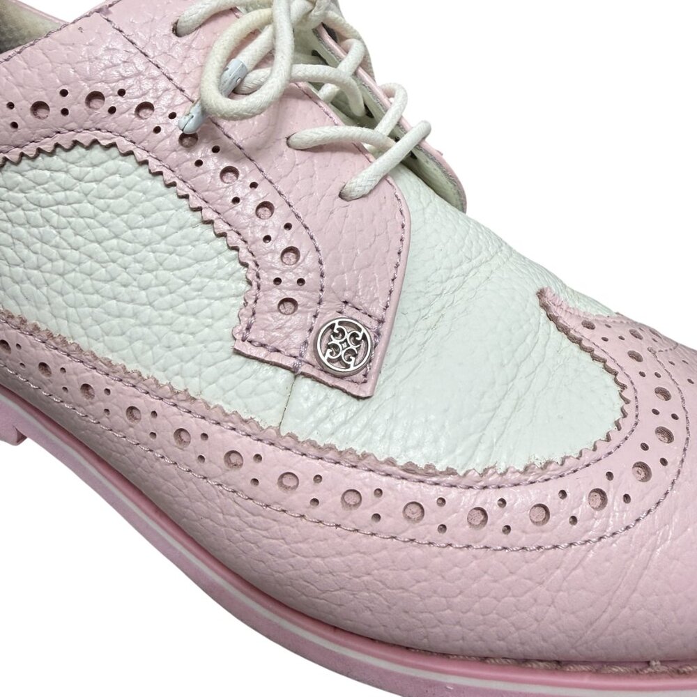 G/FORE Pink and White Women's Wingtip Athletic Golf Shoes - Picture 5 of 9